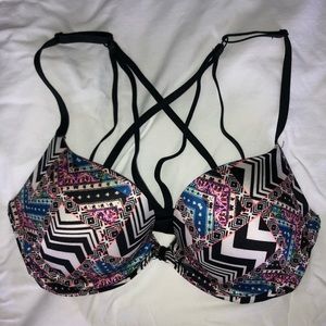 Racerback lightly lined plunge bra